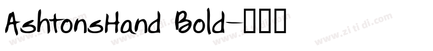 AshtonsHand Bold字体转换